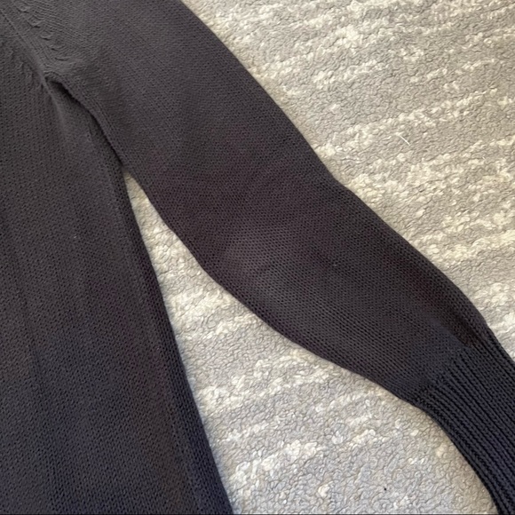 💚 GUC💚 J. CREW Charcoal Knit Cotton Long Cardigan - Picture 8 of 9